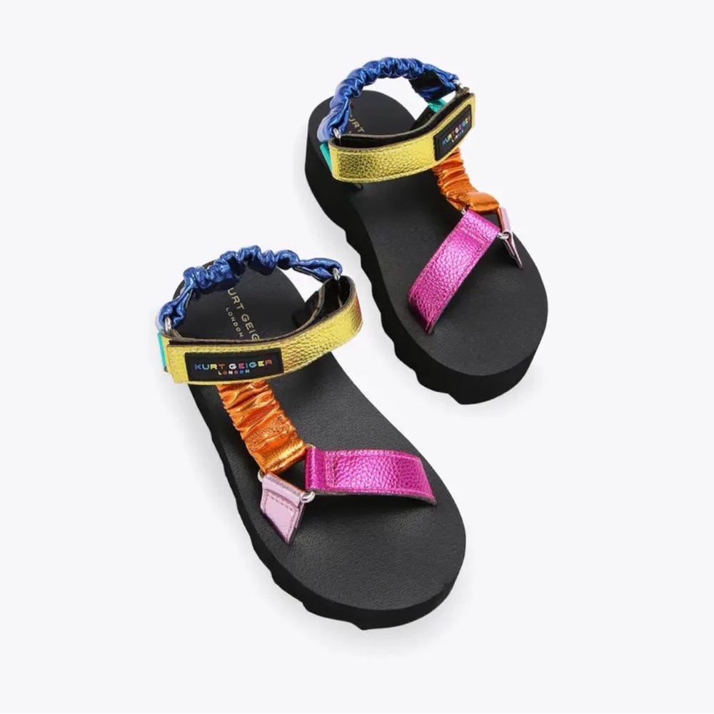 NWOT Kurt Geiger Mini Orion Colorful Strappy Sandals